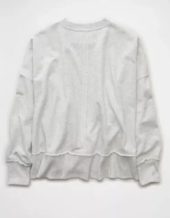 AE Big Hug Graphic Sweatshirt Heather Gray -American Eagle Fashion 1457 2913 006 b