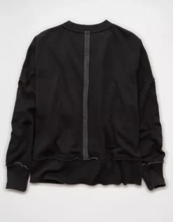 AE Big Hug Graphic Sweatshirt Faded Black -American Eagle Fashion 1457 2914 094 b