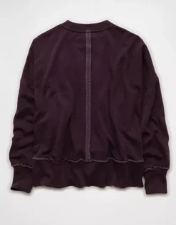 AE Big Hug Graphic Sweatshirt Jet Indigo -American Eagle Fashion 1457 2914 502 b