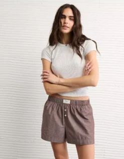 AE Striped Boxer Sleep Short Brown -American Eagle Fashion 1471 1229 200 d2
