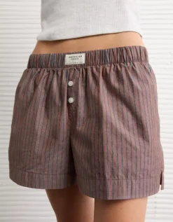 AE Striped Boxer Sleep Short Brown -American Eagle Fashion 1471 1229 200 os