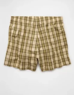 AE Plaid Boxer Sleep Short Green -American Eagle Fashion 1471 1232 300 b