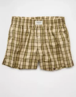 AE Plaid Boxer Sleep Short Green -American Eagle Fashion 1471 1232 300 f