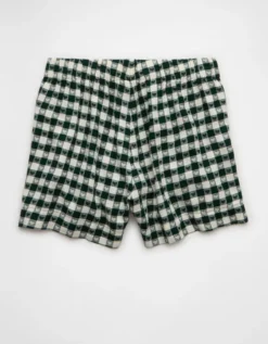 AE Flannel Boxer Sleep Shorts Mist Green -American Eagle Fashion 1471 1302 372 b