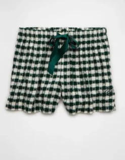 AE Flannel Boxer Sleep Shorts Mist Green -American Eagle Fashion 1471 1302 372 f