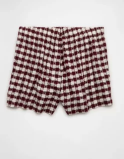 AE Flannel Boxer Sleep Shorts Antique Rose -American Eagle Fashion 1471 1302 653 b