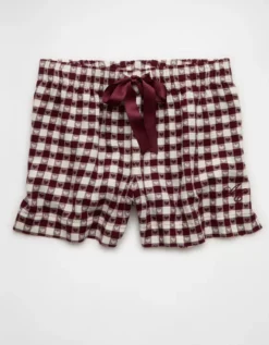 AE Flannel Boxer Sleep Shorts Antique Rose -American Eagle Fashion 1471 1302 653 f