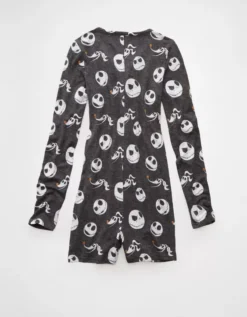 AE Nightmare Before Christmas Plush PJ Romper Black -American Eagle Fashion 1472 1241 001 b