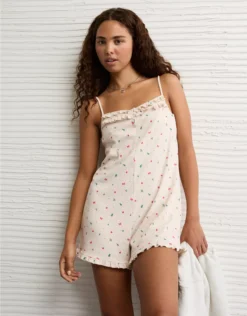 AE Luxe Plush Romper Cream
