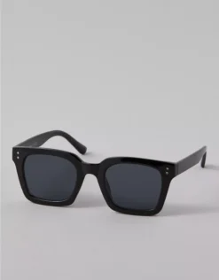 AEO Square Thick Frame Sunglasses Black
