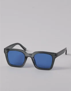 AEO Square Thick Frame Sunglasses Smoked Gray
