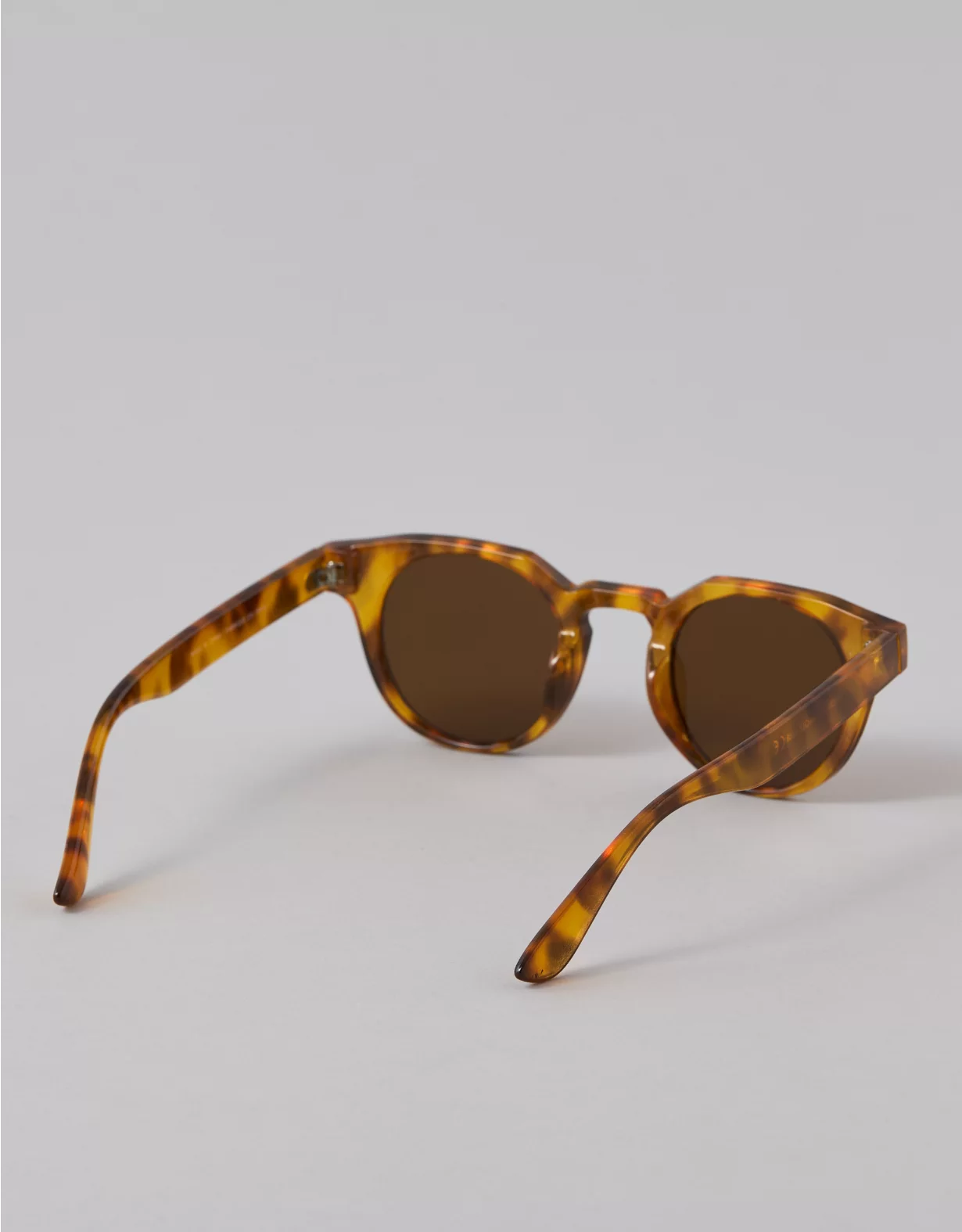 AEO Rounded Sunglasses Amber Brown 2 AEO Rounded Sunglasses Amber Brown - Image 2