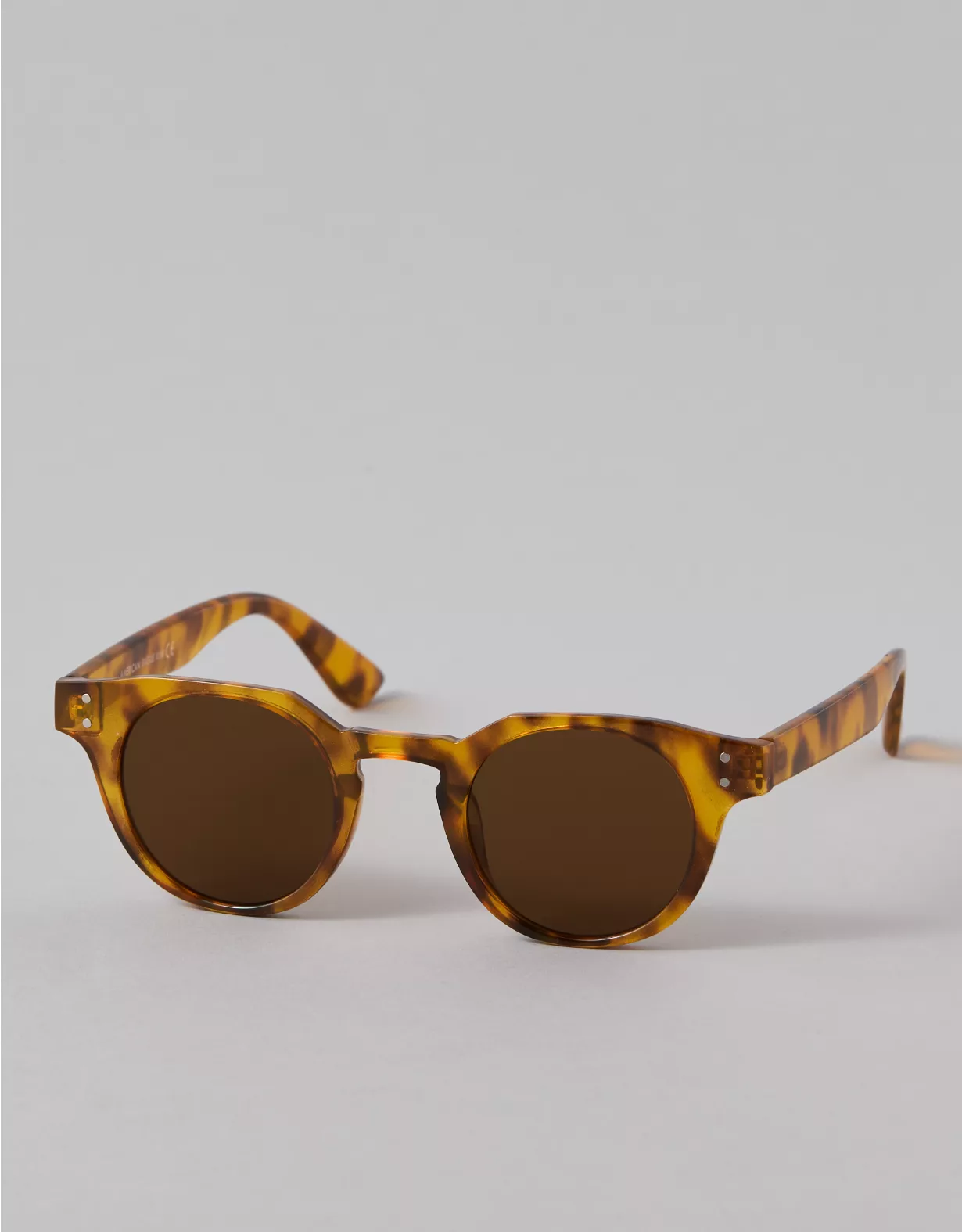 AEO Rounded Sunglasses Amber Brown 1 AEO Rounded Sunglasses Amber Brown