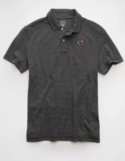 AE 24/7 Georgia Bulldogs Graphic Club Polo Shirt Black -American Eagle Fashion 1511 4724 001 f