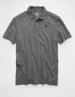 AE 24/7 Alabama Crimson Tide Graphic Club Polo Shirt Medium Heather Gray -American Eagle Fashion 1511 4725 012 f