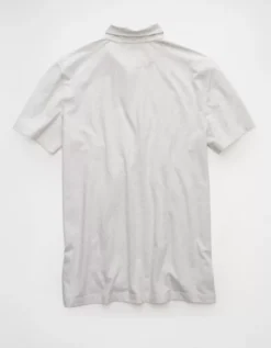 AE 24/7 Ohio State Buckeyes Graphic Club Polo Shirt Shell Gray -American Eagle Fashion 1511 4725 018 b