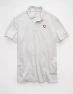 AE 24/7 Ohio State Buckeyes Graphic Club Polo Shirt Shell Gray -American Eagle Fashion 1511 4725 018 f