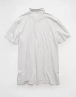 AE 24/7 Notre Dame Fighting Irish Graphic Club Polo Shirt Oatmeal Heather -American Eagle Fashion 1511 4725 864 b