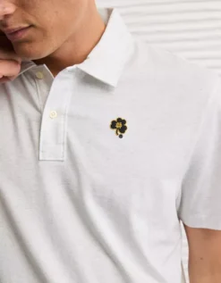 AE 24/7 Notre Dame Fighting Irish Graphic Club Polo Shirt Oatmeal Heather -American Eagle Fashion 1511 4725 864 os