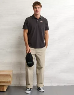 AE 24/7 Florida Gators Graphic Club Polo Shirt Dark Shadow -American Eagle Fashion 1511 4737 004 os