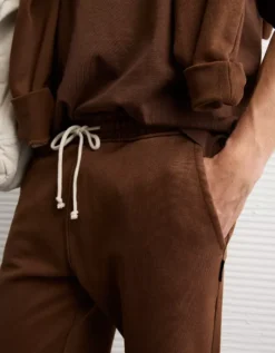 AE Laidback Luxe Heavyweight Jogger Koko Brown -American Eagle Fashion 1522 5109 214 os