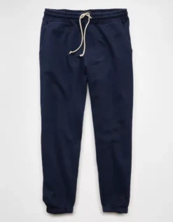 AE Laidback Luxe Heavyweight Jogger Navy -American Eagle Fashion 1522 5109 410 f