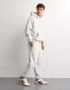 AE Laidback Luxe Heavyweight Jogger Heather Frost -American Eagle Fashion 1522 5110 062 os