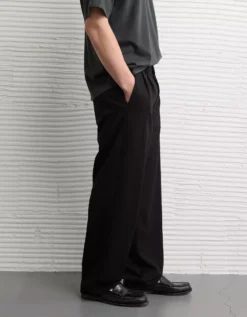 AE Flex Loose Trouser Pant Black -American Eagle Fashion 1523 5174 001 os