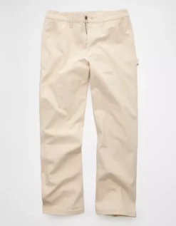AE Flex Loose Carpenter Pant Cream -American Eagle Fashion 1523 5185 106 f