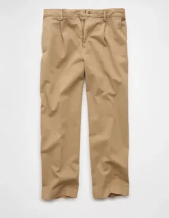 AE Flex Loose Cropped Trouser Pant Khaki 9 AE Flex Loose Cropped Trouser Pant Khaki -American Eagle Fashion 1523 5248 212 f