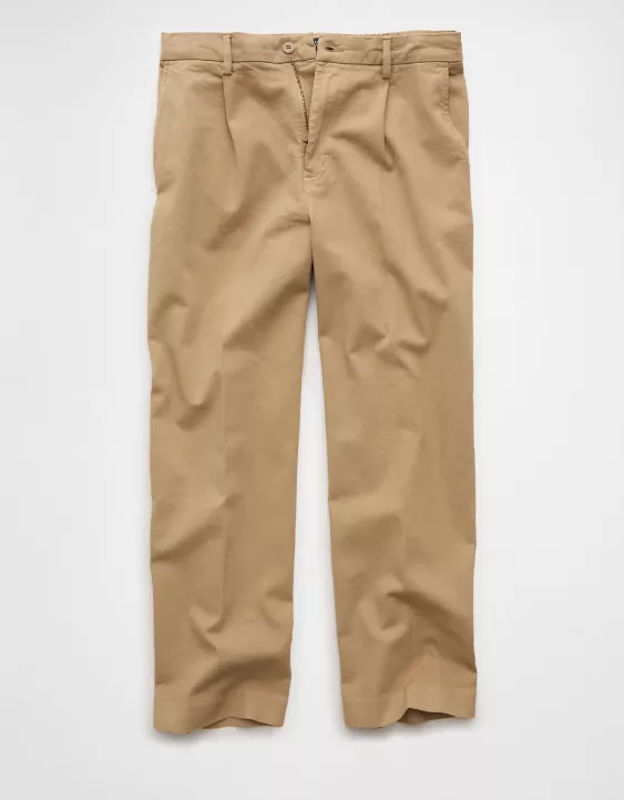 AE Flex Loose Cropped Trouser Pant Khaki 4 AE Flex Loose Cropped Trouser Pant Khaki - Image 4