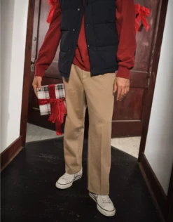 AE Flex Loose Cropped Trouser Pant Khaki