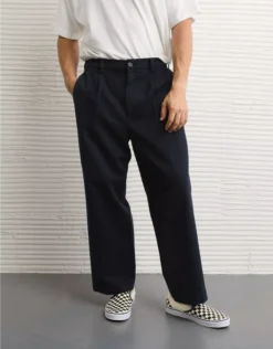 AE Flex Loose Cropped Trouser Pant Fleet Navy