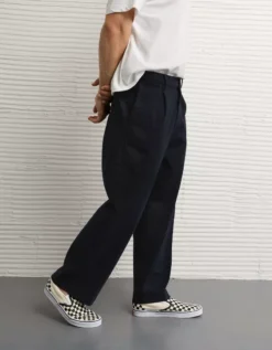 AE Flex Loose Cropped Trouser Pant Fleet Navy -American Eagle Fashion 1523 5248 453 os