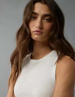 AE Boyfriend Muscle Tank Top White -American Eagle Fashion 1531 6216 100 d2