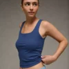 AE Square Neck Plush Tank Top Deep Sea Blue