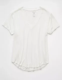 AE Soft & Sexy V-Neck T-Shirt Cream -American Eagle Fashion 1537 1136 106 f
