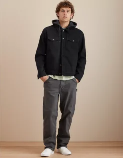 AE Hooded Canvas Trucker Jacket