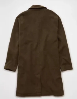 AE Button-Up Overcoat Olive -American Eagle Fashion 2101 1780 309 b