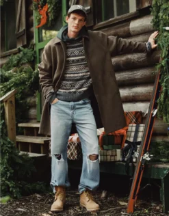 AE Button-Up Overcoat Olive