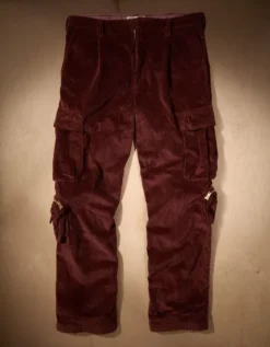 AE X Tru Kolors Relaxed Corduroy Cargo Pant Burgundy -American Eagle Fashion 2121 5277 613 f
