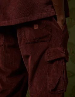 AE X Tru Kolors Relaxed Corduroy Cargo Pant Burgundy -American Eagle Fashion 2121 5277 613 l2
