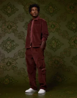 AE X Tru Kolors Relaxed Corduroy Cargo Pant Burgundy -American Eagle Fashion 2121 5277 613 os