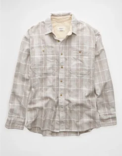 AE Lightweight Flannel Shirt Tan