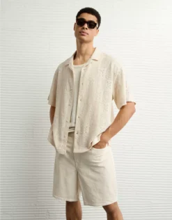 AE Poolside Button-Up Shirt White