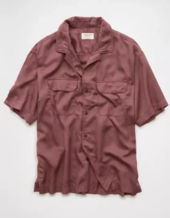 AE Poolside Button-Up Shirt Purple -American Eagle Fashion 2154 2916 500 f