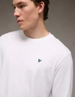 AE Lightweight Icon Long-Sleeve T-Shirt Air White -American Eagle Fashion 2171 3937 101 d2