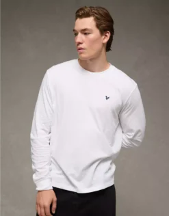 AE Lightweight Icon Long-Sleeve T-Shirt Air White