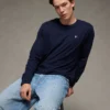 AE Lightweight Icon Long-Sleeve T-Shirt Rich Navy