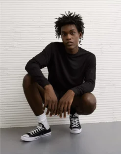 AE 24/7 Long-Sleeve Training T-Shirt Black